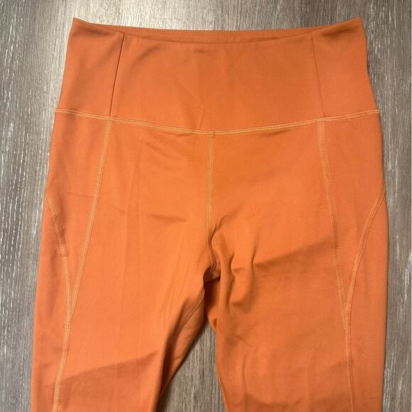 Girlfriend Collective Orange Terracotta Crop Leggings - Picture 3 of 5